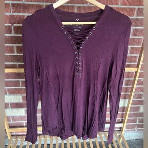 AE lace front longsleeve tee